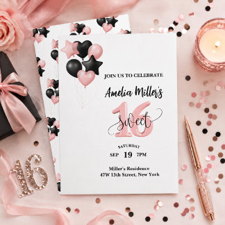 Personalisierte Sweet 16 Geburtstagseinladung