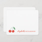Personalisierte Sweet Cherry Note Card Mitteilungskarte (Vorne/Hinten)
