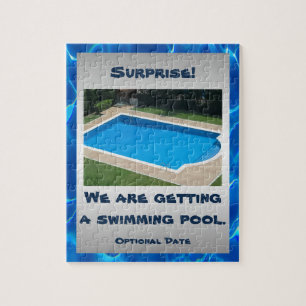 Personalisierte Swimmingpool-Überraschung Puzzle