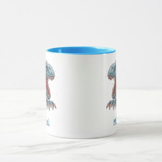 Personalisierte T-Rex-Dinosaurier-Tasse Tasse (Zentrum)