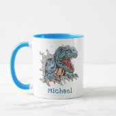 Personalisierte T-Rex-Dinosaurier-Tasse Tasse (Links)