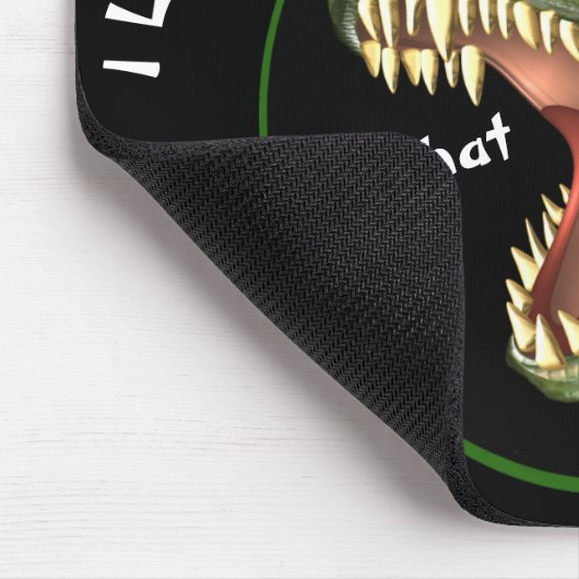 Personalisierte T-Rex Dinosaurier und Kleine Maus Mousepad (Ecke)