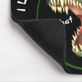 Personalisierte T-Rex Dinosaurier und Kleine Maus Mousepad (Ecke)
