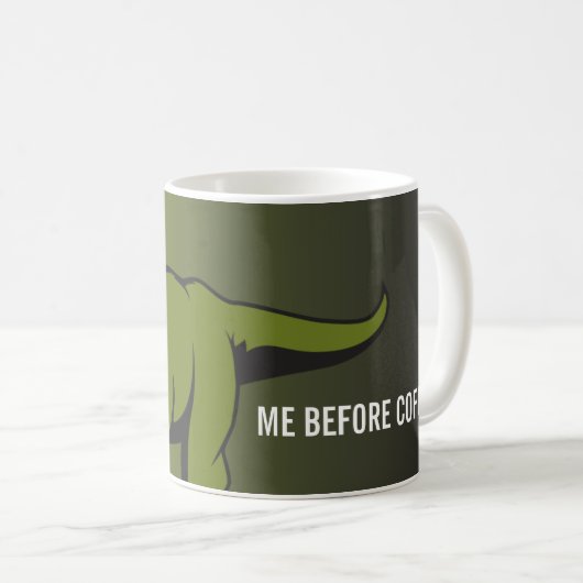 Personalisierte T-Rex Kaffee-Tasse Kaffeetasse (VorderseiteRechts)