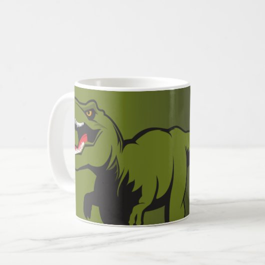 Personalisierte T-Rex Kaffee-Tasse Kaffeetasse (Vorderseite Links)