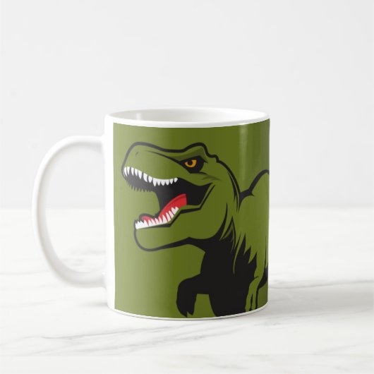 Personalisierte T-Rex Kaffee-Tasse Kaffeetasse (Links)