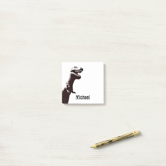 Personalisierte T-Rex Post-it Klebezettel (Auf Schreibtisch)