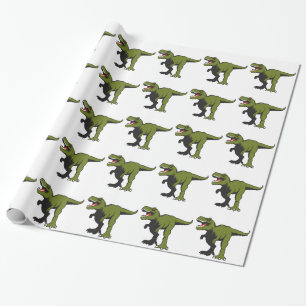 Personalisierte T-Rex-Punkte Geschenkpapier