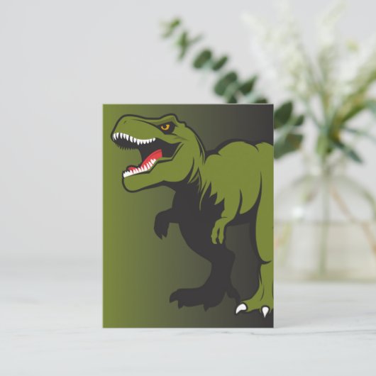 Personalisierte T-Rex-Punkte Postkarte (Stehend Vorderseite)