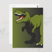 Personalisierte T-Rex-Punkte Postkarte (Vorne/Hinten)