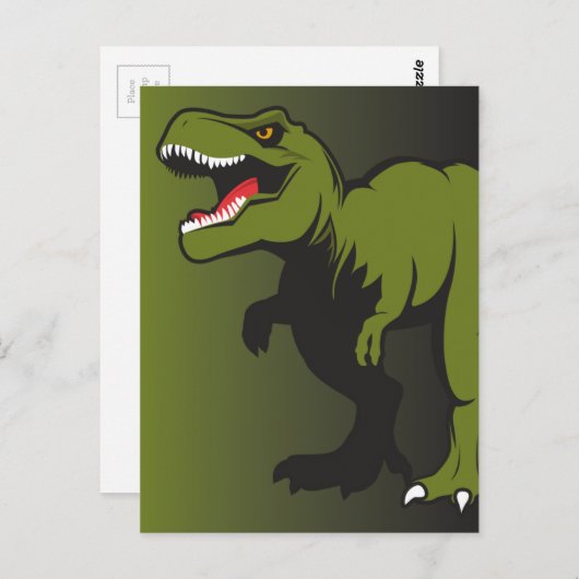 Personalisierte T-Rex-Punkte Postkarte (Vorne/Hinten)