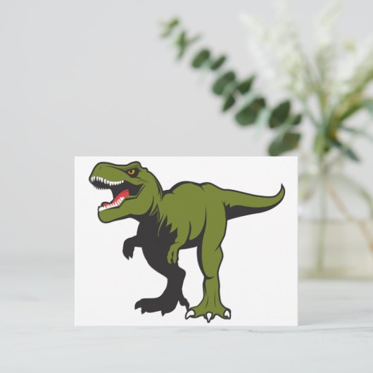 Personalisierte T-Rex-Punkte Postkarte (Stehend Vorderseite)