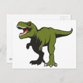 Personalisierte T-Rex-Punkte Postkarte (Vorne/Hinten)