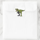 Personalisierte T-Rex-Punkte Quadratischer Aufkleber (Tasche)