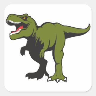 Personalisierte T-Rex-Punkte Quadratischer Aufkleber
