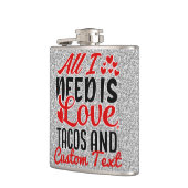 Personalisierte Tacos für Liebe und benutzerdefini Flachmann (Links)