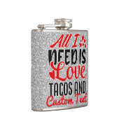 Personalisierte Tacos für Liebe und benutzerdefini Flachmann (Rechts)