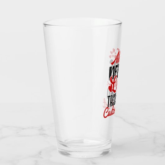 Personalisierte Tacos für Liebe und benutzerdefini Glas (Rechts)