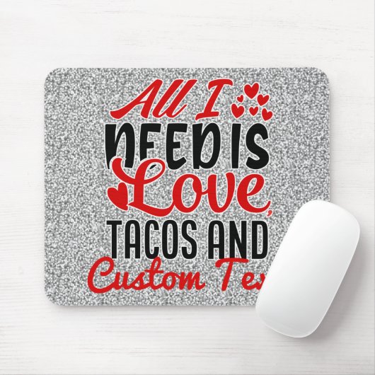 Personalisierte Tacos für Liebe und benutzerdefini Mousepad (Mit Mouse)