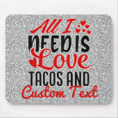 Personalisierte Tacos für Liebe und benutzerdefini Mousepad (Vorne)