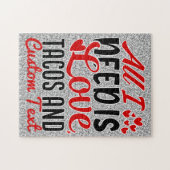 Personalisierte Tacos für Liebe und benutzerdefini Puzzle (Horizontal)