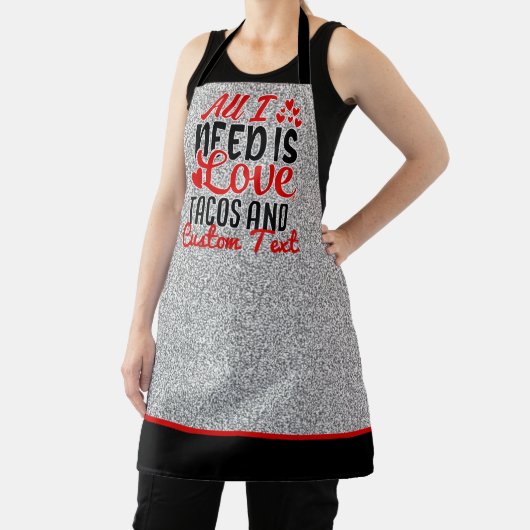 Personalisierte Tacos für Liebe und benutzerdefini Schürze (InSitu)