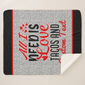 Personalisierte Tacos für Liebe und benutzerdefini Sherpadecke (Vorderseite (Horizontal))