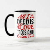 Personalisierte Tacos für Liebe und benutzerdefini Tasse (Links)