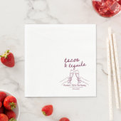 Personalisierte Tacos und Tequila Geburtstagsservi Serviette (Beispiel)