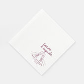 Personalisierte Tacos und Tequila Geburtstagsservi Serviette (Ecke)