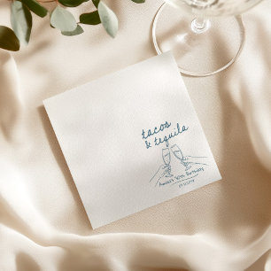 Personalisierte Tacos und Tequila Geburtstagsservi Serviette