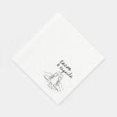 Personalisierte Tacos und Tequila Geburtstagsservi Serviette (Ecke)
