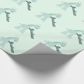 Personalisierte tadellose Giraffe Geschenkpapier (Ecke)