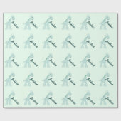 Personalisierte tadellose Giraffe Geschenkpapier (Flach)