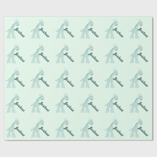 Personalisierte tadellose Giraffe Geschenkpapier (Flach)