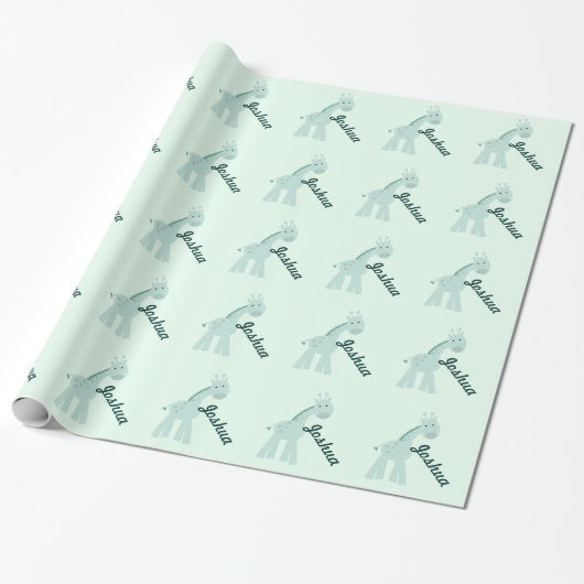 Personalisierte tadellose Giraffe Geschenkpapier (Ungerollt)
