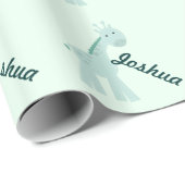 Personalisierte tadellose Giraffe Geschenkpapier (Rolleneckpunkt)