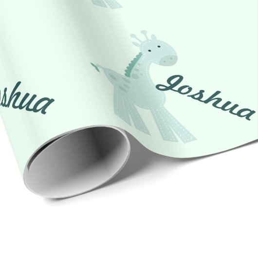 Personalisierte tadellose Giraffe Geschenkpapier (Rolleneckpunkt)