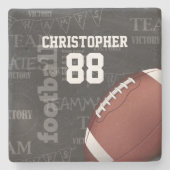 Personalisierte Tafel-amerikanischer Fußball Steinuntersetzer (Vorderseite)