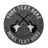 Personalisierte Tafel mit E-Gitarre Dartscheibe (vorne)