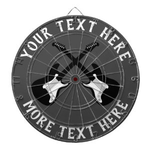 Personalisierte Tafel mit E-Gitarre Dartscheibe