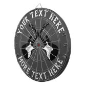 Personalisierte Tafel mit E-Gitarre Dartscheibe (Vorderseite rechts)