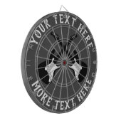 Personalisierte Tafel mit E-Gitarre Dartscheibe (Vorderseite Links)