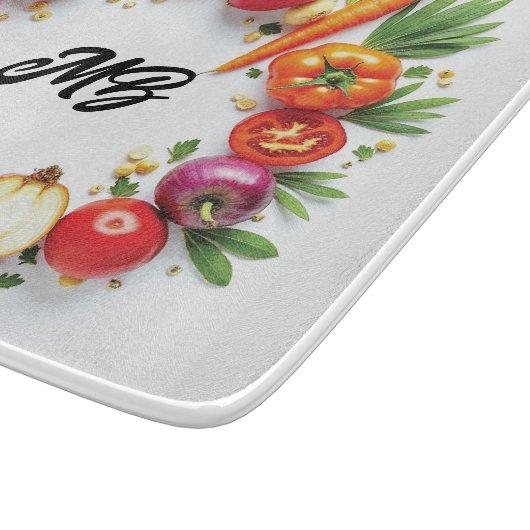 Personalisierte Tafel mit pflanzlichen Wänden Schneidebrett (Ecke)