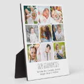 Personalisierte Tafel von Großeltern mit 9 Fotos Fotoplatte (Seite)