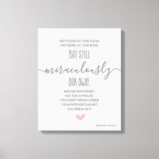 Personalisierte Tagesgeschenke für benutzerdefinie Leinwanddruck (Vorderseite)