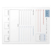 Personalisierte tägliche Aufgaben Großer Notepad Notizblock (Vorderseite)