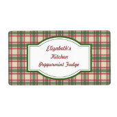 Personalisierte Tags für Karierte Weihnachts-Gesch (Vorne)