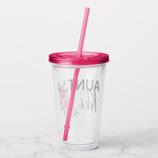 Personalisierte Tante Cup Acryltrinkbecher (Rückseite)