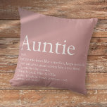 Personalisierte Tante Definition Dusty Rose Rosa Kissen<br><div class="desc">Personalisieren Sie Ihre Lieblings-Tante oder Tante,  um ein einzigartiges Geschenk zu schaffen. Ein perfekter Weg,  ihr zu zeigen,  wie phantastisch sie jeden Tag ist. Entwickelt von Thisisnotme©</div>